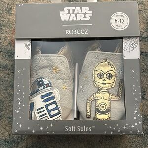 Robeez Star Wars Kids Shoes - White and Gold